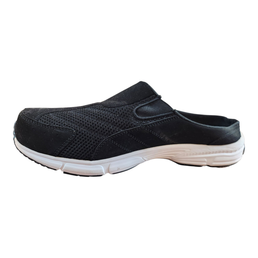 KIng Size mens slip on shoes sz 13W black white comfort slide 15049 - Picture 7 of 11